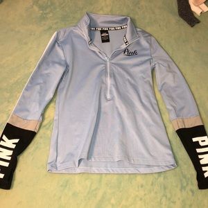 Light Blue “PINK” Quarter Zip